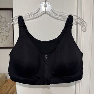 {Old Navy} "High Support Powersoft Zip Front Sports Bra" Black Blackjack